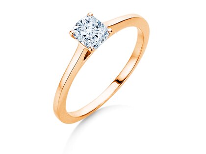 Verlovingsring Cushion in 14K roségoud met diamant 0,50ct G/SI