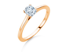 Verlovingsring Cushion in 14K roségoud met diamant 0,50ct G/SI