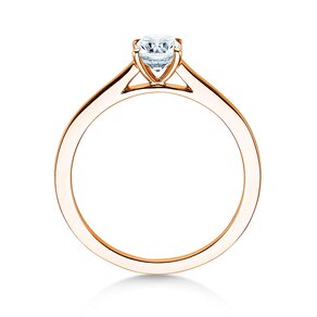 Verlovingsring Cushion in 14K roségoud met diamant 0,50ct G/SI