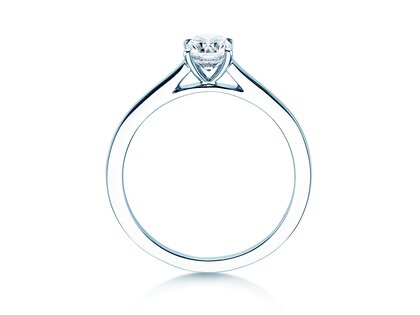 Verlovingsring Cushion in 9K witgoud met Lab-grown diamant 0,50ct E/VS
