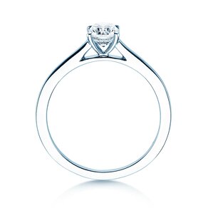 Verlovingsring Cushion in 9K witgoud met Lab-grown diamant 0,50ct E/VS
