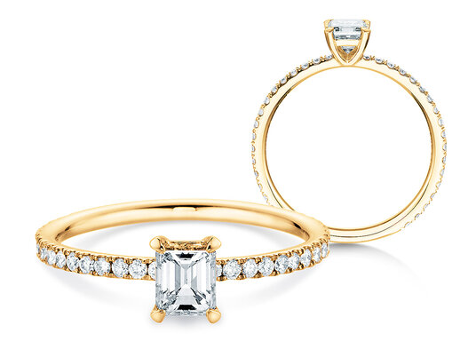 Verlovingsring Elaine in 14K geelgoud met diamanten 0,86ct G/VS