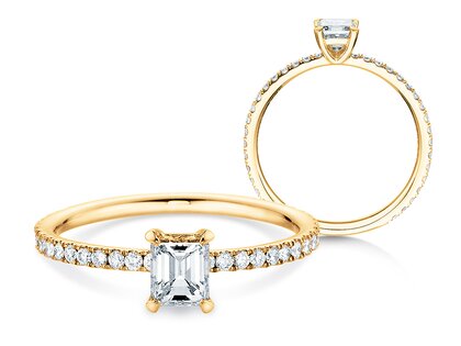 Verlovingsring Elaine in 14K geelgoud met diamanten 0,86ct G/VS