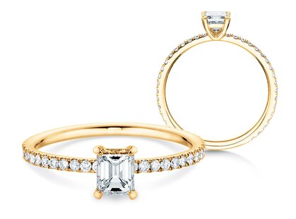 Verlovingsring Elaine in 18K geelgoud met diamanten 0,86ct