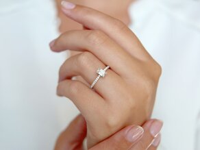 Verlovingsring Elaine in 14K witgoud met diamanten 0,86ct G/VS
