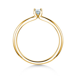 Verlovingsring Emerald Clean in 14K geelgoud met diamant 0,08ct G/VS