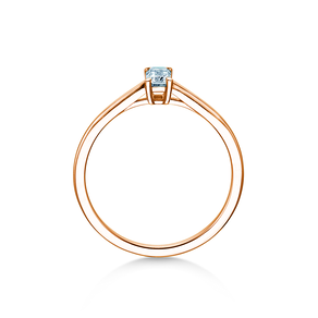 Verlovingsring Emerald Cross in 9K roségoud met Lab-grown diamant 0,50ct E/VS