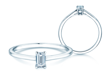 Verlovingsring Emerald Cross Lab-grown diamant