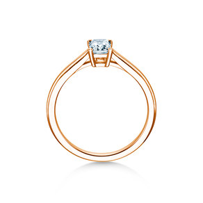 Verlovingsring Emerald Cross in 18K roségoud met Lab-grown diamant 1,00ct E/VS