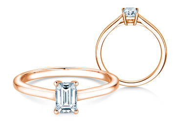 Verlovingsring Emerald Cross Lab-grown diamant