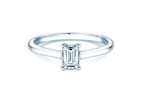 Verlovingsring Emerald Cross in 9K witgoud met Lab-grown diamant 1,00ct E/VS