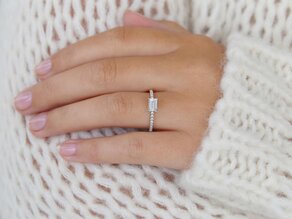 Verlovingsring Emerald-Cut