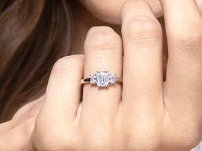 Verlovingsring Emerald Eden in 14K witgoud met diamanten 0,46ct G/VS
