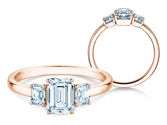Verlovingsring Emerald Eden in 9K geelgoud met diamanten 0,46ct G/VS