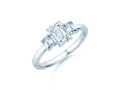 Verlovingsring Emerald Eden in 14K witgoud met diamanten 0,46ct G/VS