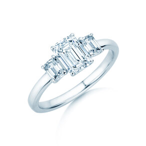 Verlovingsring Emerald Eden in 14K witgoud met diamanten 0,46ct G/VS