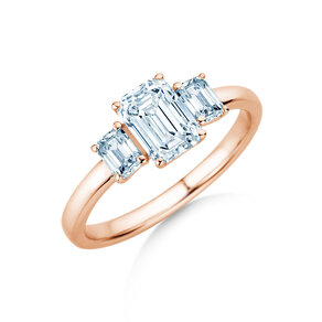 Verlovingsring Emerald Eden in 14K roségoud met diamanten 0,74ct G/VS