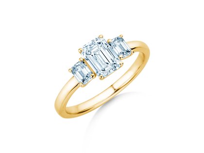 Verlovingsring Emerald Eden in 9K geelgoud met Lab-grown diamanten 0,46ct E/VS