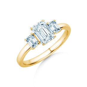 Verlovingsring Emerald Eden in 9K geelgoud met Lab-grown diamanten 0,46ct E/VS