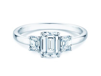 Verlovingsring Emerald Eden in 14K witgoud met diamanten 0,46ct G/VS