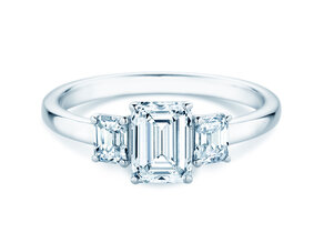 Verlovingsring Emerald Eden in 14K witgoud met diamanten 0,46ct G/VS