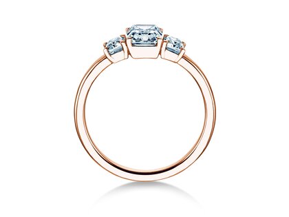 Verlovingsring Emerald Eden in 14K roségoud met diamanten 0,74ct G/VS