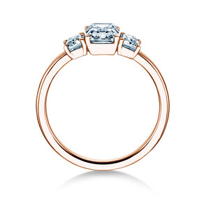 Verlovingsring Emerald Eden in 14K roségoud met diamanten 0,74ct G/VS