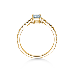 Verlovingsring Emerald Pavé in 14K geelgoud met diamanten 0,40ct G/VS