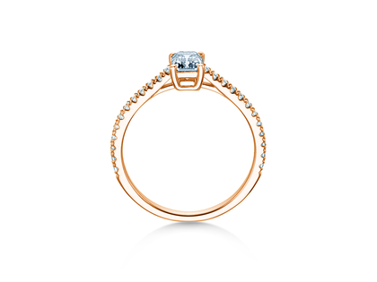 Verlovingsring Emerald Pavé in roségoud