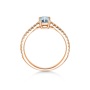 Verlovingsring Emerald Pavé in roségoud