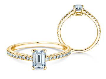 Verlovingsring Emerald Pavé Lab-grown diamant