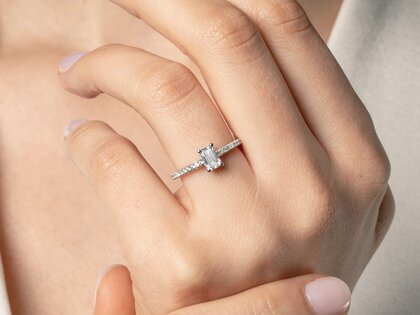 Verlovingsring Emerald Pavé in 14K geelgoud met diamanten 1,30ct G/VS