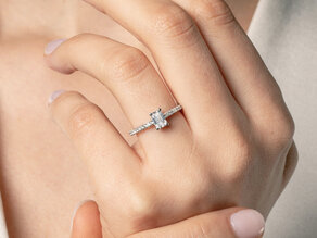 Verlovingsring Emerald Pavé in 14K geelgoud met diamanten 1,30ct G/VS