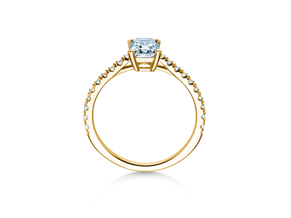 Verlovingsring Emerald Pavé in 9K geelgoud met Lab-grown diamanten 1,82ct E/VS