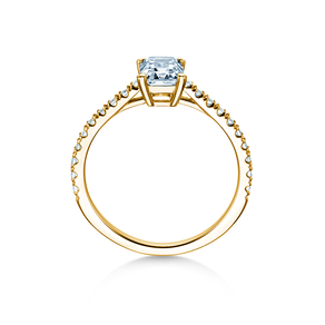 Verlovingsring Emerald Pavé in 9K geelgoud met Lab-grown diamanten 1,82ct E/VS