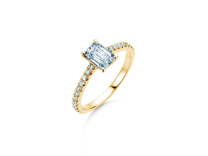 Verlovingsring Emerald Pavé in 9K geelgoud met Lab-grown diamanten 1,82ct E/VS