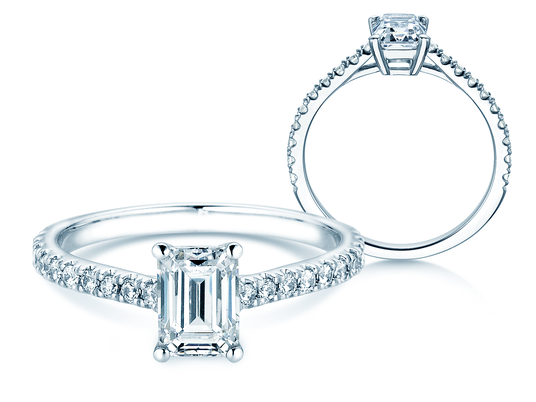 Verlovingsring Emerald Pavé Lab-grown diamant