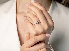 Verlovingsring Emerald Pavé in 9K geelgoud met Lab-grown diamanten 1,82ct E/VS