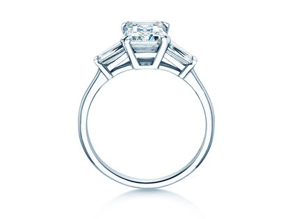 Verlovingsring Emerald Tapered Baguette Lab-grown diamant