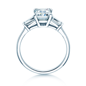 Verlovingsring Emerald Tapered Baguette Lab-grown diamant