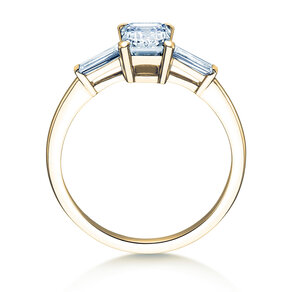 Verlovingsring Emerald Tapered Baguette in 9K geelgoud met Lab-grown diamanten 0,41ct E/VS