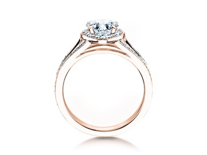Verlovingsring Flame in 18K roségoud met diamanten 1,54ct G/SI