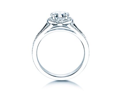 Verlovingsring Flame in 18K witgoud met diamanten 1,54ct G/SI