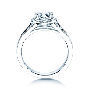 Verlovingsring Flame in 18K witgoud met diamanten 1,54ct G/SI