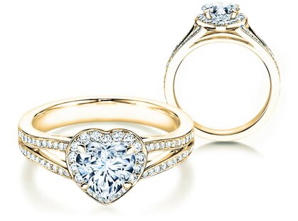 Verlovingsring Flame in 18K geelgoud met diamanten 1,54ct G/SI