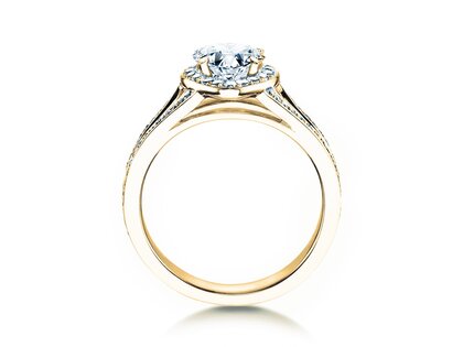 Verlovingsring Flame in 18K geelgoud met diamanten 1,54ct G/SI