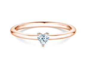 Verlovingsring Heart Clean in 9K roségoud met diamant 0,23ct G/SI
