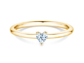 Verlovingsring Heart Clean in 14K geelgoud met diamant 0,16ct G/SI