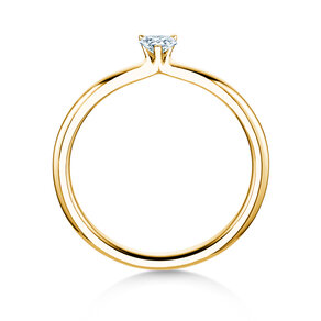 Verlovingsring Heart Clean in 14K geelgoud met diamant 0,16ct G/SI