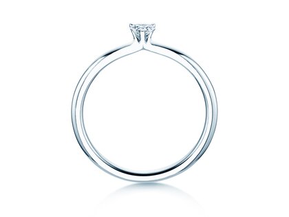 Verlovingsring Heart Clean in 14K witgoud met diamant 0,16ct G/SI